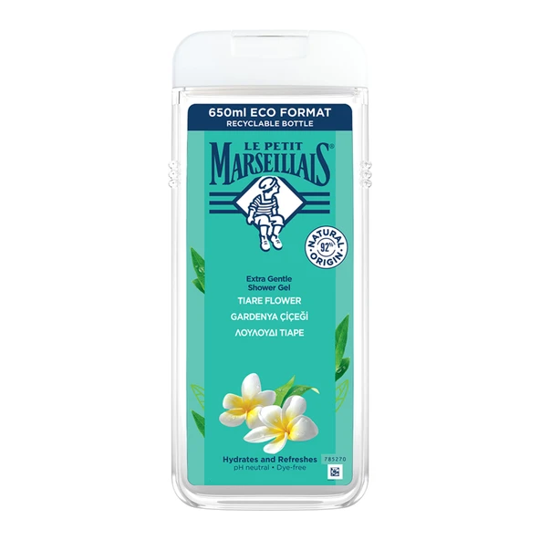 Le Petit Marseillais Gardenya Çiçeği Duş Jeli 650 Ml (5'li Paket) ürün görseli 1
