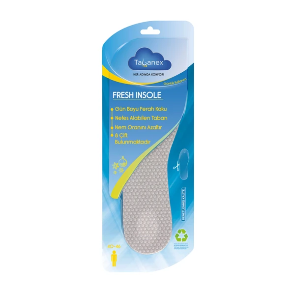 Tabanex Fresh Insole Ayakkabı Tabanı Erkek (5'li Paket) ürün görseli 1