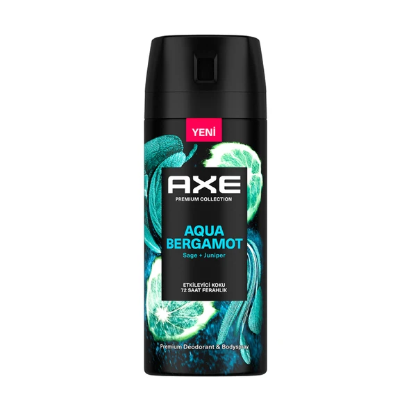 Axe Erkek Sprey Deodorant Aqua Bergamot 150 ml (4'li Paket) ürün görseli 1