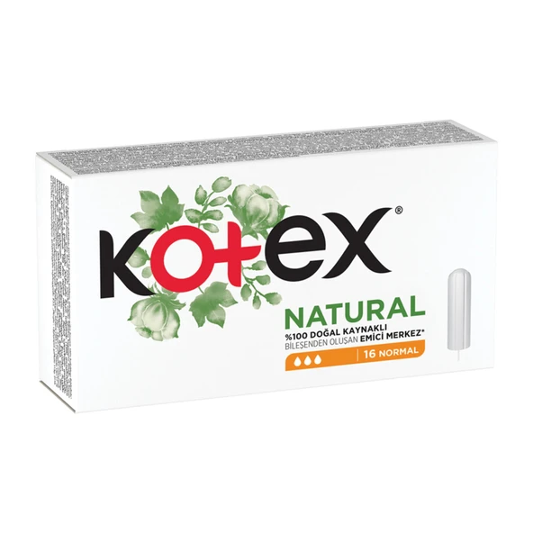 Kotex Natural Tampon Normal 16'lı (5'li Paket) ürün görseli 1