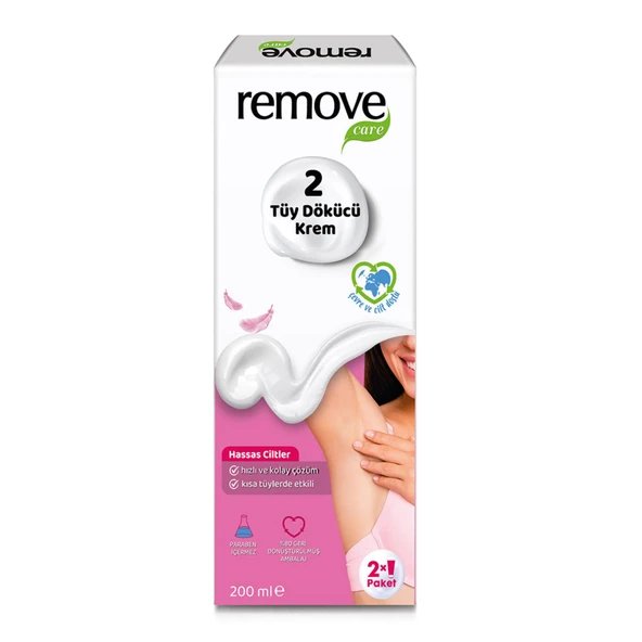 Remove Care Tüy Dökücü Krem Hassas Ciltler 100Ml x 2 (3'li Paket) ürün görseli 1