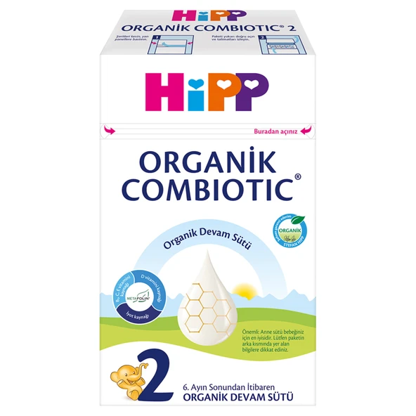 Hipp 2 Organik Combiotic Devam Sütü 600 G (3'li Paket) ürün görseli 1