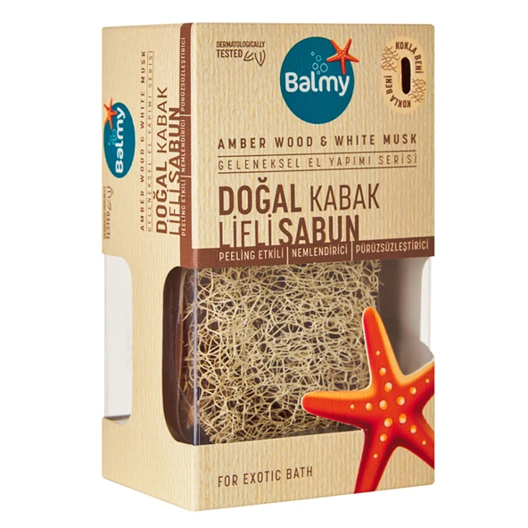 Balmy Kabak Lifli Sabun Amber Wood&White Musk 125 G (8'li Paket) ürün görseli 1