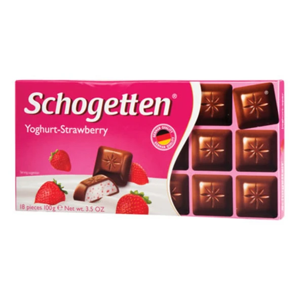 Schogetten Çilekli Yoğurtlu Çikolata 100 G (5'li Paket) ürün görseli 1