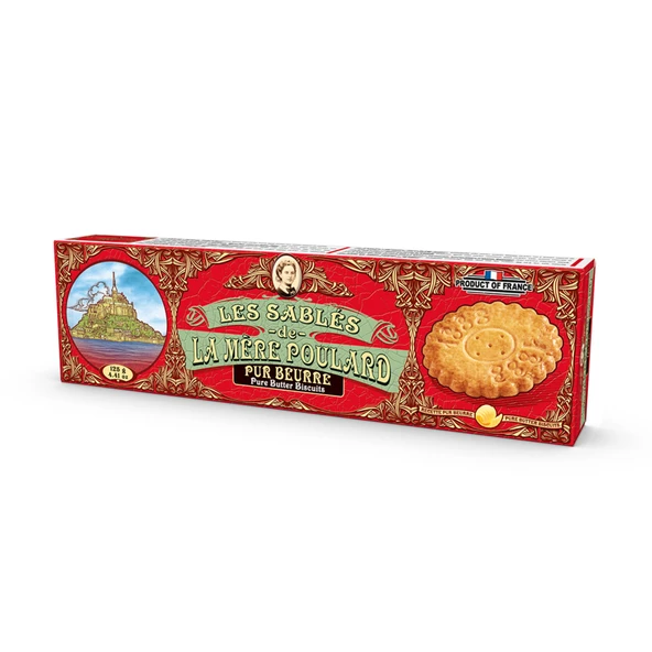 La Mere Poulard Sade Tereyağlı Bisküvi 125 G (5'li Paket) ürün görseli 1
