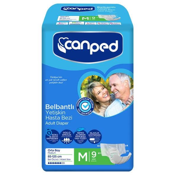 Canped Belbantlı Hastabezi Orta 9'lu (6'li Paket) ürün görseli 1