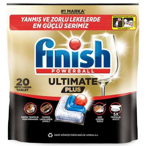 Finish Ultimate Plus Hepsi 1 Arada 20 Tablet 244 G (4'li Paket) ürün görseli 1