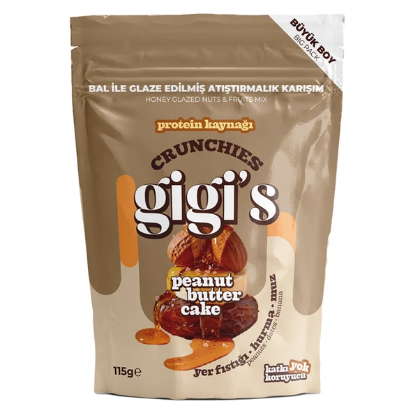 Gigi's Yer Fıstığı Hurma Muz Atıştırmalık 115 G (6'li Paket) ürün görseli 1