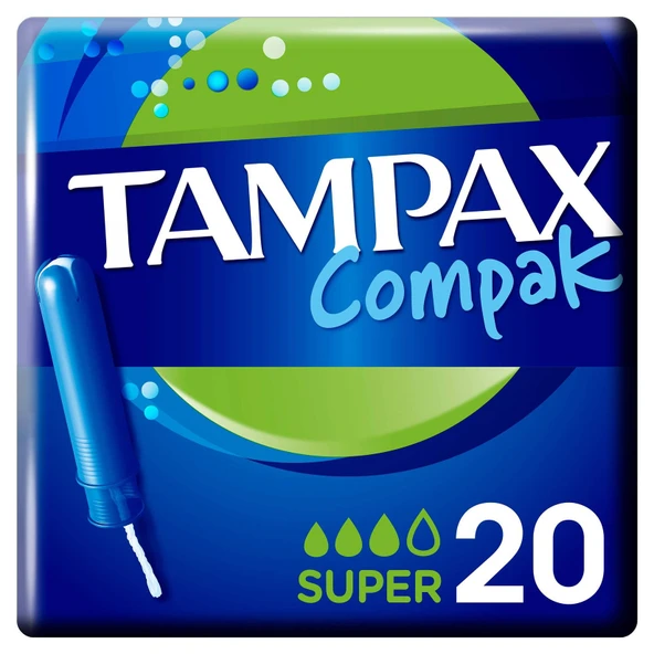 Tampax Compak Super Tampon Aplikatörlü 20'li (3'li Paket) ürün görseli 1