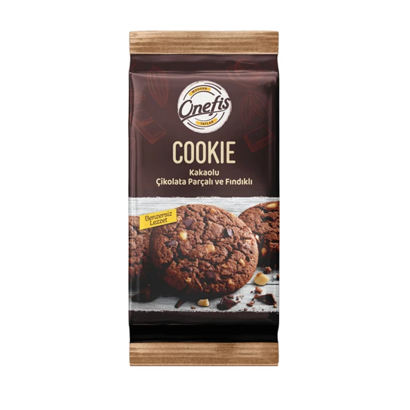 Onefis Kakaolu Çikolata Parçalı & Fındıklı Cookie 180 G (5'li Paket) ürün görseli 1