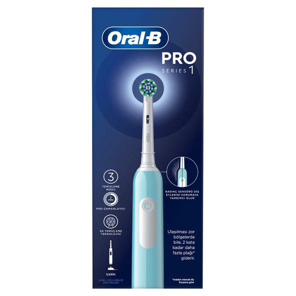 Oral-B Şarjlı Diş Fırçası Pro1 Turkuaz ürün görseli 1