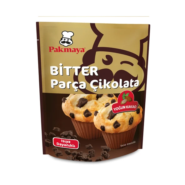 Pakmaya Bitter Parça Çikolata 70 G (6'li Paket) ürün görseli 1