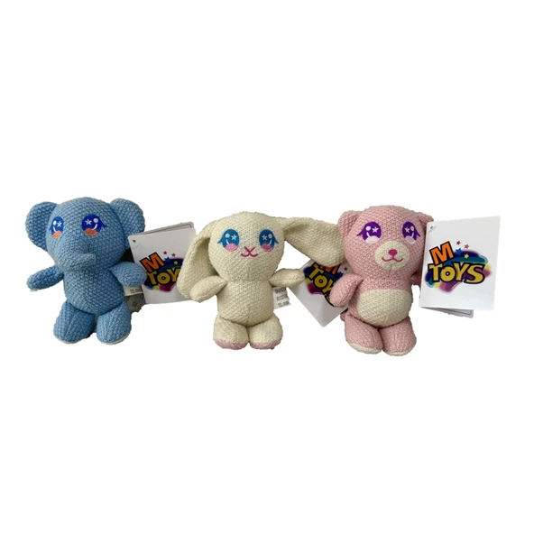 Mtoys Örme Peluş Hayvan 15 Cm (3'li Paket) ürün görseli 1