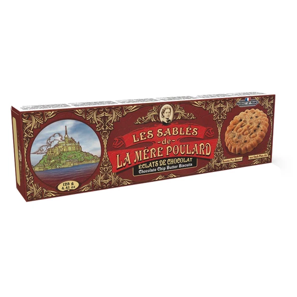 La Mere Poulard Bitter Çikolatalı Bisküvi 125 G (5'li Paket) ürün görseli 1