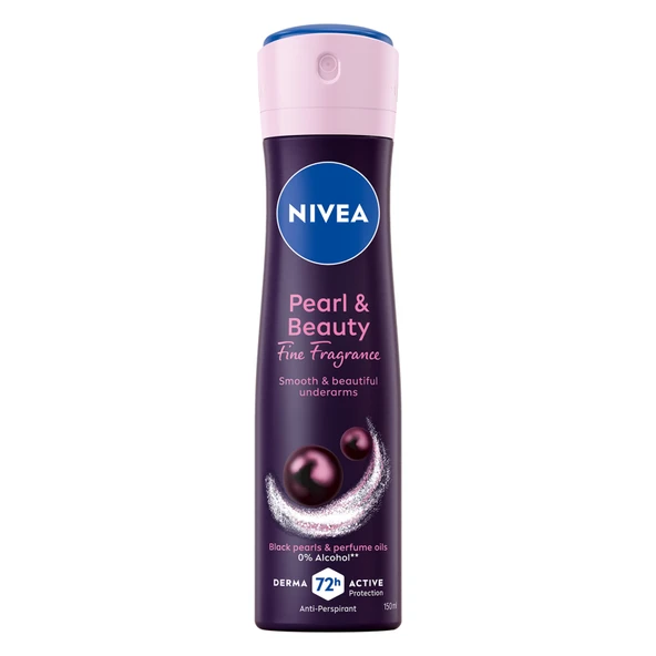 NIVEA Kadın Sprey Deodorant Pearl&Beauty Fine Fragrance 150 Ml (4'li Paket) ürün görseli 1