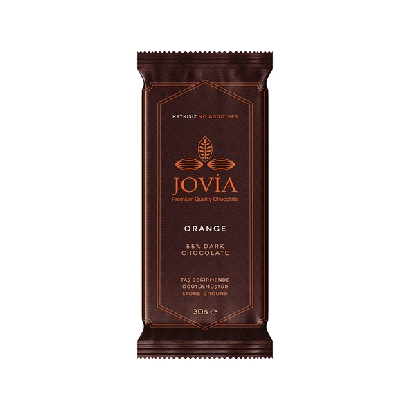Jovia Premium %55 Bitter Portakallı Çikolata 30 G (7'li Paket) ürün görseli 1