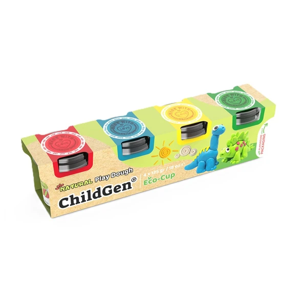 Childgen Standart Doğal Oyun Hamuru 4 x 125 G (3'li Paket) ürün görseli 1