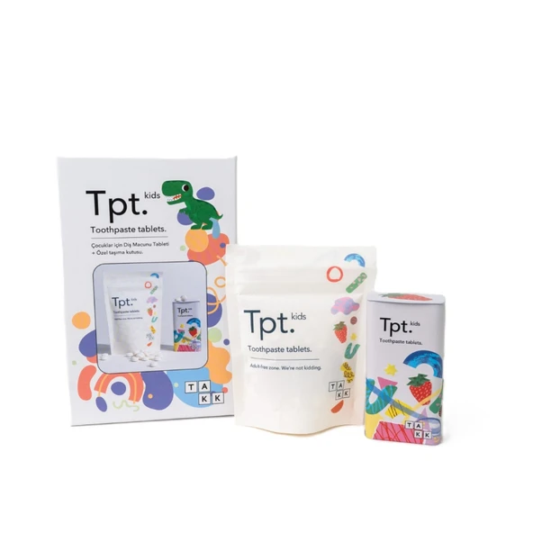 TAKK Tpt. Çocuklar İçin Diş Macunu Tableti Seti (4'li Paket) ürün görseli 1