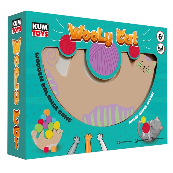Kumtoys Wooly Cat Kedi Denge Oyunu (2'li Paket) ürün görseli 1