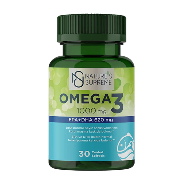 Nature's Supreme Omega 3 1000 Mg 30 Kapsül (6'li Paket) ürün görseli 1