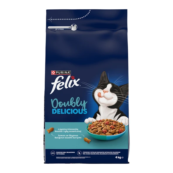Felix Doubly Delicious Çifte Lezzet Balıklı 4 Kg (2'li Paket) ürün görseli 1