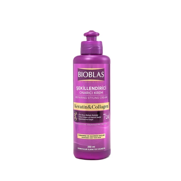 Bioblas Keratin & Kolajen Şekillendirici Onarıcı Krem 250 Ml (4'li Paket) ürün görseli 1