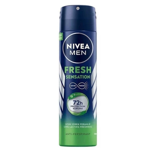 Nivea Men Fresh Sensation Sprey Deodorant 150ml (5'li Paket) ürün görseli 1