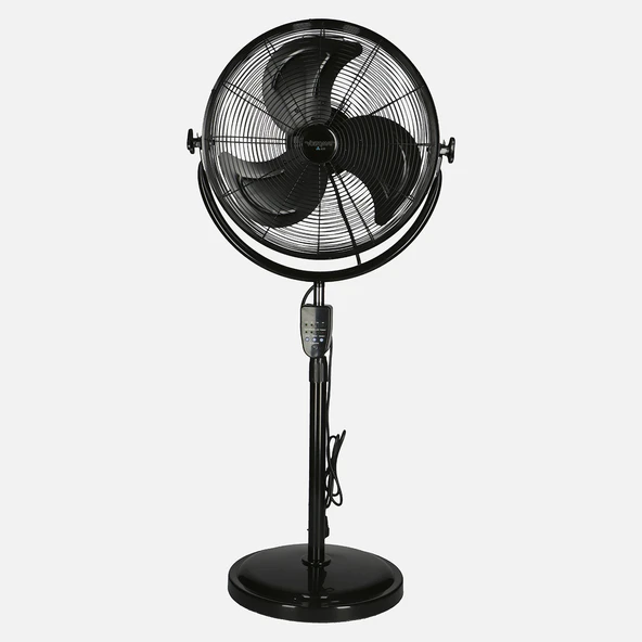 Voltomat Ayaklı Vantilatör 100W Siyah Uzaktan Kumandalı ürün görseli 1