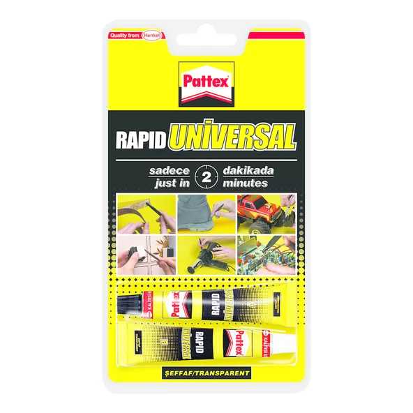 Pattex Epoksi Yapıştırıcı Şeffaf 2x11 ml (5'li Paket) ürün görseli 1