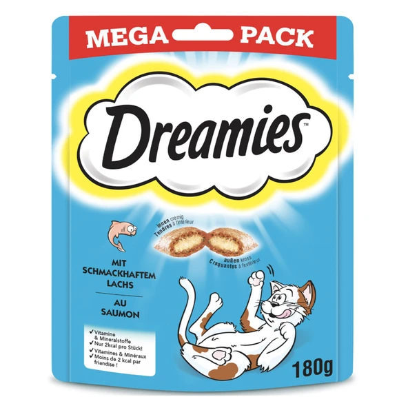 Dreamies Mega Somonlu Kedi Ödül Maması 180 G (4'li Paket) ürün görseli 1