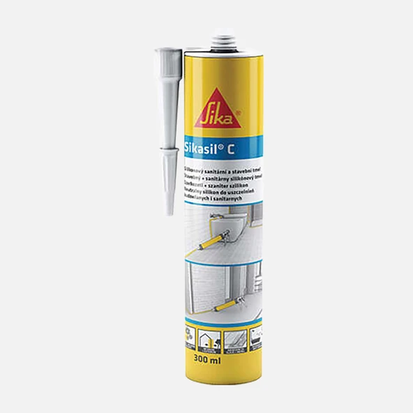 Sikasil C-3000 CC Silikon Mastik Şeffaf Kartuş (6'li Paket) ürün görseli 1