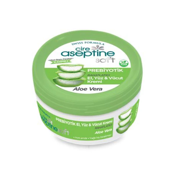 Cire Aseptine Soft Aloe Vera El Yüz Vücut Kremi 200ml (5'li Paket) ürün görseli 1