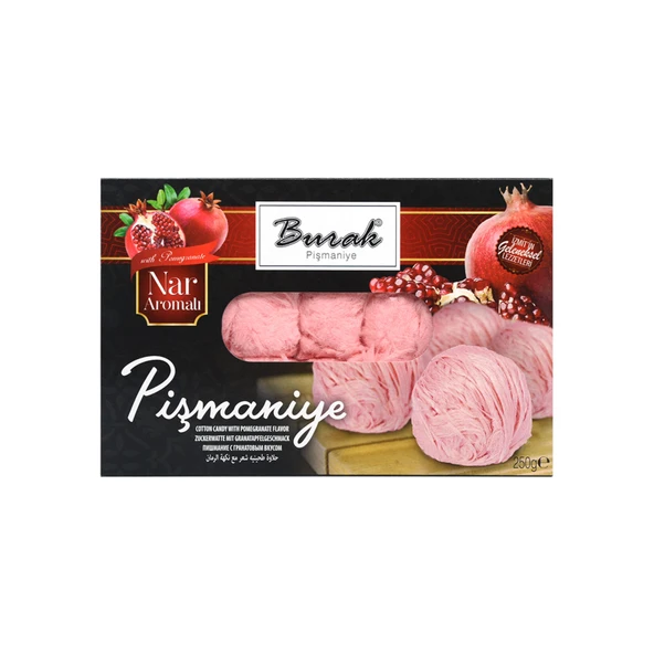Burak Pişmaniye Nar Aromalı Pişmaniye 250 G (6'li Paket) ürün görseli 1