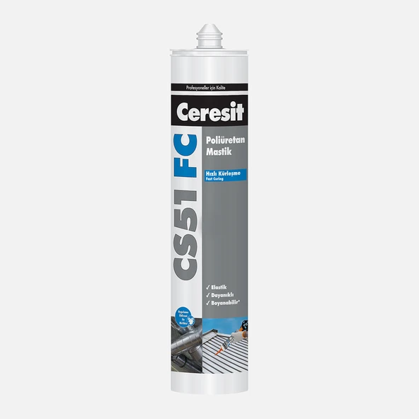 Ceresit CS 51 Poliüretan Mastik Siyah 280 ml (4'li Paket) ürün görseli 1