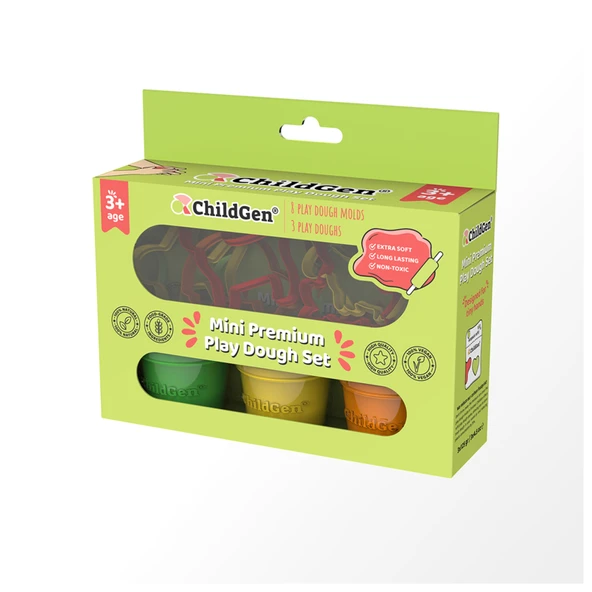Childgen Oyun Hamuru Premium Mini Set 3 x 125 G (4'li Paket) ürün görseli 1