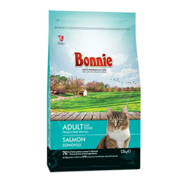 Bonnie Adult Kedi Maması Somon 1,5 Kg (3'li Paket) ürün görseli 1