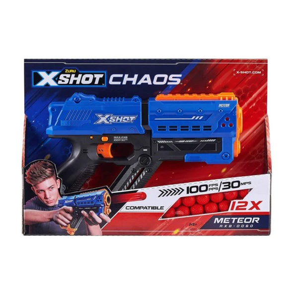 Zuru X Shot Chaos 12 Adet Meteor Top + Atış Silahı ürün görseli 1