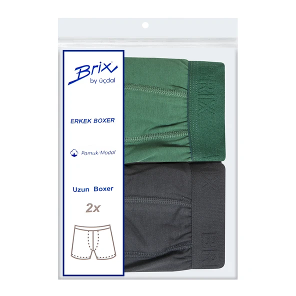 Brix Modal Erkek 2'li Boxer XL (2'li Paket) ürün görseli 1