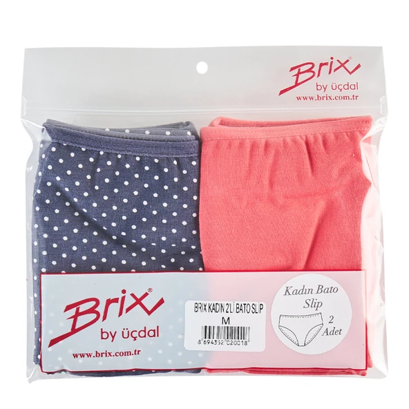 Brix Kadın 2'li Bato Slip XXL (3'li Paket) ürün görseli 1