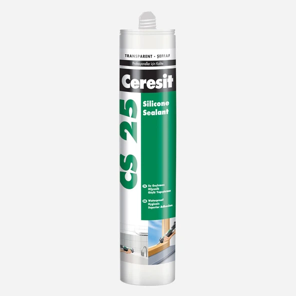 Ceresit CS 25 Silikon Mastik Beyaz 280 ml (4'li Paket) ürün görseli 1