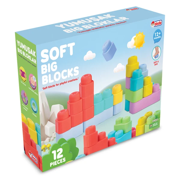 Dede Yumuşak Big Bloklar 12 Parça (2'li Paket) ürün görseli 1