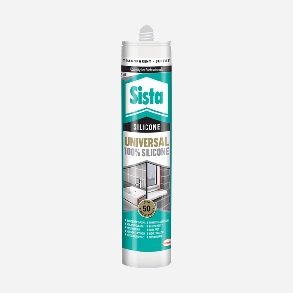 Sista Universal %100 Silikon Şeffaf 280 ml (4'li Paket) ürün görseli 1