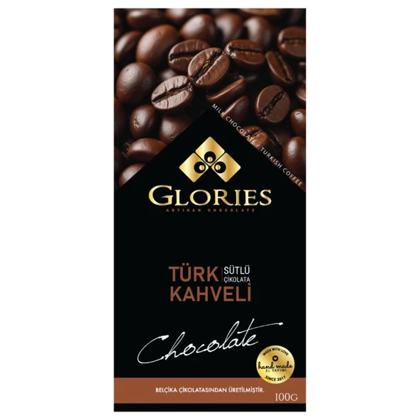 Glories % 35 Kakao Türk Kahve Sütlü Çikolata 100 G (6'li Paket) ürün görseli 1
