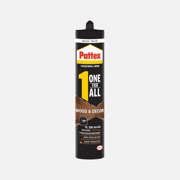 Pattex One For All Wood&Dekor Yapıştırıcı 400 Gr (3'li Paket) ürün görseli 1
