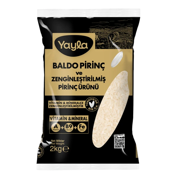 Yayla Ekstra Zenginleştirilmiş Baldo Pirinç 2 Kg (3'li Paket) ürün görseli 1