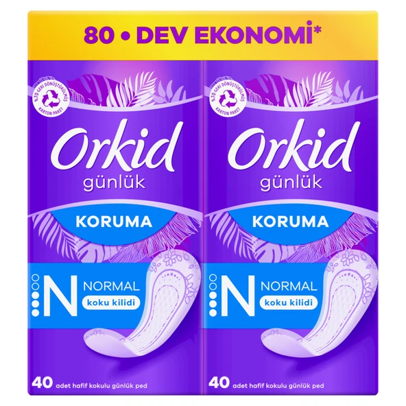 Orkid Günlük Koruma Süper Ekonomik Normal 80'li (2'li Paket) ürün görseli 1