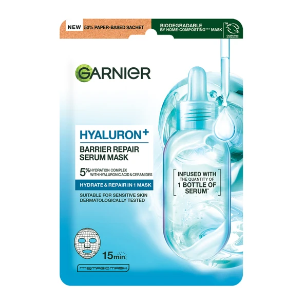 Garnier Hyaluron Cilt Bariyeri Onarıcı Kağıt Maske 28 G (7'li Paket) ürün görseli 1