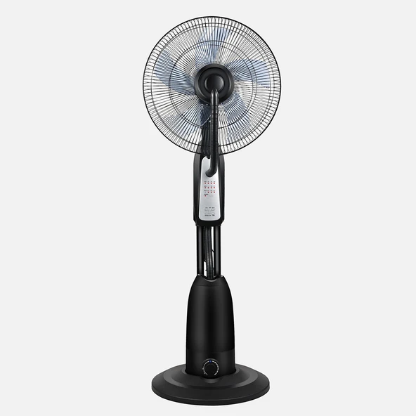 Dlc 90 W Sulu Sistem Kumandalı Zaman Ayarlı Sessiz 3 Kademeli 45 Cm Ayaklı Vantilatör Siyah ürün görseli 1
