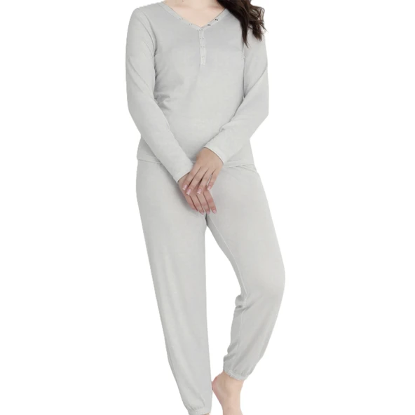 Nap Kadın Lastikli Paça Pijama Takımı L (2'li Paket) ürün görseli 1