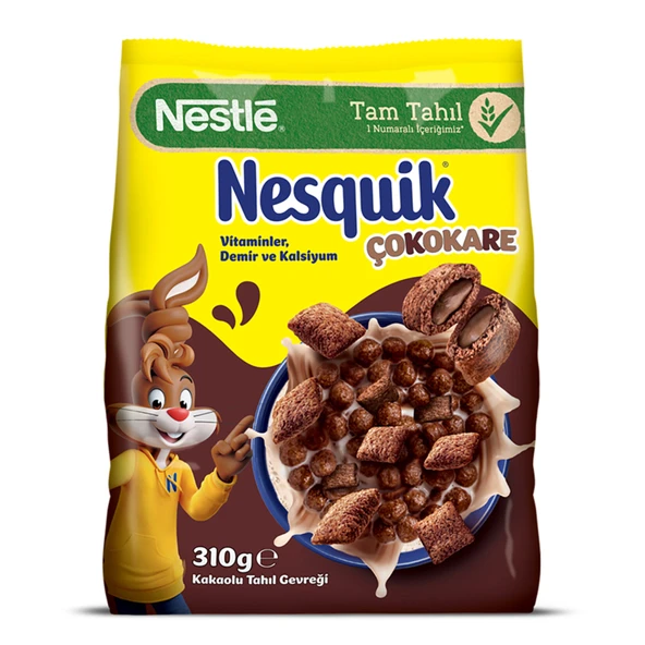Nestle Nesquik Çokokare Çikolatalı Tahıl Gevreği 310 G (6'li Paket) ürün görseli 1